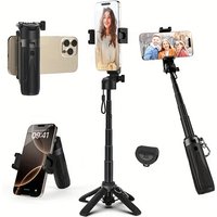 16 Inch Extendable Selfie Stick Wireless Remote Control Smartphone Tripod Tripod 360 ° Rotation One Click Expandable Tripod Stand