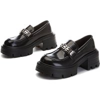 Mingliu Foam soled sheepskin cushion Le Fu shoes for women, spring 2025 new thick soled single shoes for women, British style women's shoes
