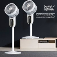 Remote Control Oscillating Fan Dual Use Standing & Desk Fan Quiet Air Circulation Home