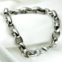 Bracelets & Bangles 10mm Stainless Steel Wrist Band Hand Chain Jewelry Gift