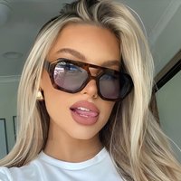 Double Beam Irregular 2023 Personalized Popular On Internet Trend Sunglasses