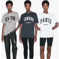 22 Spring Summer Niche AB Classic Letter Printed Sleeves Embroidered Cotton Short Sleeved T shirt