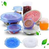 silicone food fresh keeping cover six piece round glass bowl cover refrigerator sealed fresh keeping film manufacturers batch