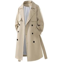 Men's Clothing 2024 New Style Windbreaker Men's Autumn And Winter Version Medium And Long Business Casual Coat Jacket Wholesale