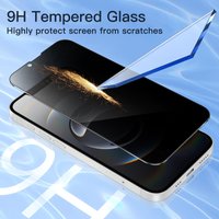 3 Pack 9H+ Hardness Privacy Screen Protector Premium Tempered Glass Anti Spy Film IPhone 15 16 Series Shatterproof