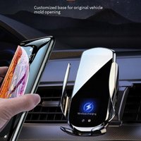 Auto Phone Holder Wireless Charger 15W Fast Charging Auto Clamping Universal Car Mount Dashboard Smart Sensor 