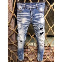 Retro Baggy Jeans Rhinestone Details Oversized Loose Fit Denim Pants Streetwear & Hip Hop Style Comfortable Cotton Blend Trousers