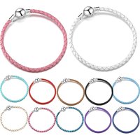3mm Bracelet Single Loop Leather Rope Round Buckle Pando Style Bracelet Basic Chain