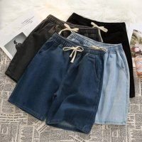 Clothing Denim Shorts Loose 5 Point Student Ins Fashion Brand Casual 5 Point Wide Leg Mid Length Pants
