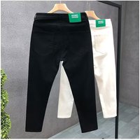 Trendy Slim Fit Jeans Korean Style Cropped Casual Pants Spring Summer