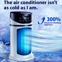 USB Desktop Air Cooler Mist Function 3 1 Cooling Fan Humidifier & Air Conditioner Home Office