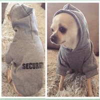 Security Dog Clothes Classic Pet Dog Hoodies Clothes Small Dog Autumn Coat Jacket Yorkie Chihuahua Puppy Clothing 10d3S1