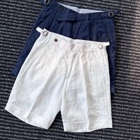 Summer Thin Linen Shorts Casual Mid Length Breathable 5 Point Trendy Small Trousers Pants