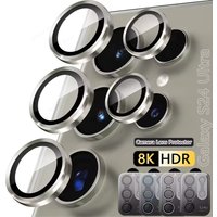 Metal Ring Glass Samsung Galaxy S25 S24 FE S23 S22 Plus Ultra Z Flip Fold 6 Camera Lens Protector Cover