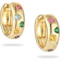 Women's Jewelry Retro Five Pointed Star Color Zirconium Earrings Light Luxury High End Design Sense Fashion Circle Earrings Ear Jewelry