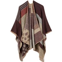 European American Foreign Trade Cashmere Cape Double Sided Solid Plaid Large Warm Thickened Leopard