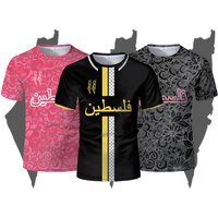 Palestine Football Jersey T Shirts & Light Luxury Digital Printed Soccer Uniforms Summer Palestinian Flag Tees