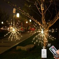 Guirnalda de luces LED para exteriores con energía solar y control remoto: 8 modos de iluminación, resistencia al agua IP43, 60.000 horas de vida