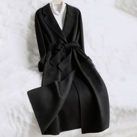 clothing mid length temperament slim spring woolen coat