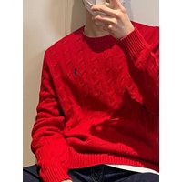 RL Embroidered Raff Couples Sweater Pony Mark Sweater Twist Autumn Winter