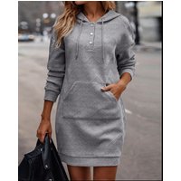 Clothing Hot Selling Casual Fashion Plaid Mid length Hooded Sweatshirt