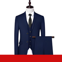 "Premium 3 Piece Suit Set Slim Fit Business & Wedding Blazer Vest Pants Ensemble "