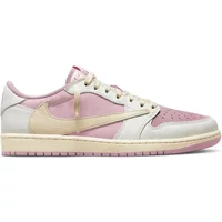 Nike Air Jordan 1 Low Unisex Vintage Trend Basketball Shoes White-pink