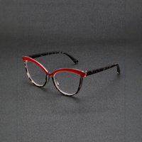 Anti Light Glasses Fashion Cat Eye Glasses Frame Female Internet Celebrity Same Style Reading Glasses Leopard Print Flat Glasses T1375