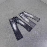 Men's Clothing Gold Plated Silver Vintage 646 Black Cow King Jeans With Cleanfit Trousers Style