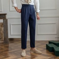 Men's Clothing Men's Suit Trousers Nine Points Slim Fit Business Formal Casual New Style Pants Slim Feet Summer High End Trend Suit Trousers Men