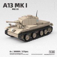World War II Army Military Classic Model A13 MK.I Tank Collector’s Edition Model Kit Building Block Toy