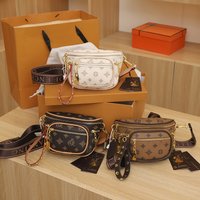 2024 Minimalist Fashionable Retro layer Zipper Single Shoulder Crossbody Bag Colorful Belt Chest Bag Fashion