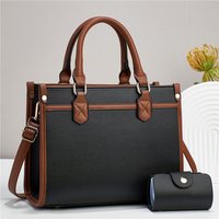 Simple casual handbag fashion contrast color mother and child bag large capacity women's suit