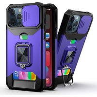 Slide Camera Lens Protector Armor Case For iPhone 15 13 14 11 12 Pro Max 13Mini XR X XSMAX 7 8 6 Plus SE2 Card Slot Military Grade Bumpers Ring Cover