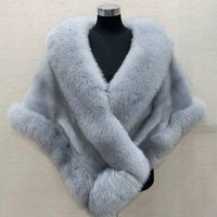 Luxury Fur Women Poncho Fluffy Shawl Fur Evening Dress Shawl Wedding Banquet Shawl Dress Shawl Plush Cape Coat Women Jackets