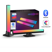 Bluetooth LED Desk Lamp With RGB Color Changing & Music Sync – USB Powered Computer Light For Gaming Room/Office (Smart App Control Ambient Lighting)