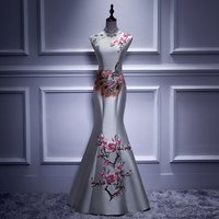 spring summer Chinese style improved dignified elegant long fishtail dress skirt wholesale