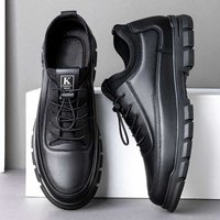 Leather Shoes 2025.1 Style Single Cotton British style Business Leather Shoes