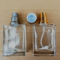 Perfume Accessories Rectangular Bayonet Perfume Bottle Aluminum Spray Head Transparent Glass Bottle Empty Bottle