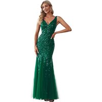 Clothing Evening Dress V neck Tulle Embroidered Sequins Sexy Mermaid Ball Gown Dress Skirt