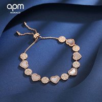Apm MONACO Mother Heart Connected Bracelet Fashion Love Jewelry Valentines Day Gift
