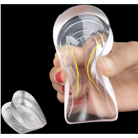 Shoe Accessories transparent invisible plush socks inner height enhancing half pads silicone inner height enhancing insoles