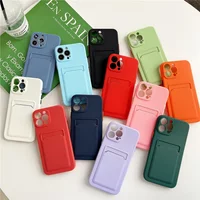 Luxury Card Slot Bag Holder Phone Case For iPhone 15 14 13 12 11 Pro Max 13Mini 15Plus XS XR XSMAX 7 8 6 Plus SE2022 TPU Wallet Soft Shockproof Cover