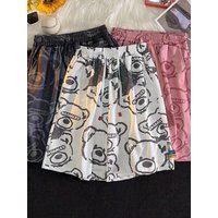Clothing 2025 Summer Waffle Suit Shorts Trendy Loose Casual Short sleeved
