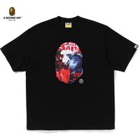 A BATHING APE 2026 BAPE New Ape Head Pattern Cotton Short Sleeved T-shirt Top For Men