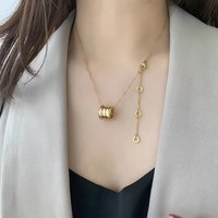 Brand Classic Roman Numerals Necklace Stainless Steel Short Spring Pendants Necklaces for Women Clavicle Chain Men Jewelry