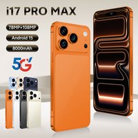 I17 Pro Max Wireless Charging 5G Android Smartphone Network Unlocked 7.3 FULL HD 72+108MP Dual Camera Facial Recognition