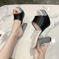Women's High Heel Platform Sandals - Summer Chunky Heel Open-Toe Outdoor Slip-On Shoesโโ