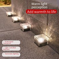 Solar LED Ice Brick Lights Waterproof Garden Lights Outdoor Pathway Lawn Yard Landscape Decoration 