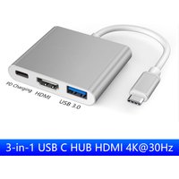 3 1 HUB TYPE C to HDMI TYPE C Extension Cable USB 3.0 Converter HDMI compatible Adapter PC Laptop book